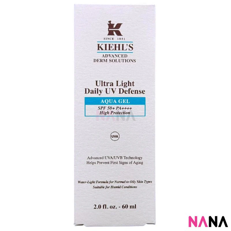 Kiehl’s Ultra Light Daily UV Defense Aqua Gel SPF50 PA+++ 60ml - Image 2