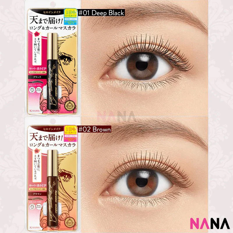 KISS ME Heroine Make Long & Curl Mascara Super Waterproof (Black) - Pink - Image 3