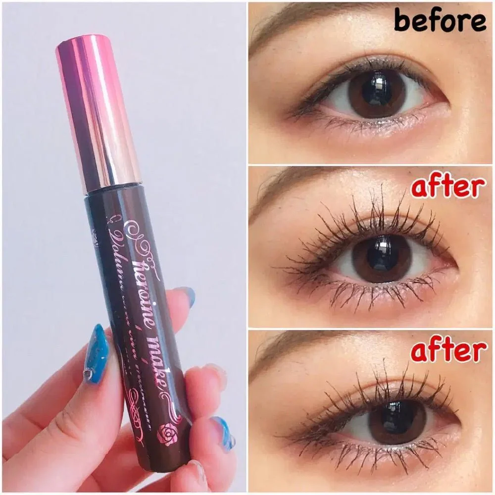 Kiss Me Heroine Make Mascara/ Eyeliner (Eyeliner: 01 Jet Black, 02 Bitter Brown, 03 Tea Black) (Mascara: Long & Curl Black, Volume & Curl Black, Long & Curl Deep Black, Volume&Curl Jet Black , Long & Curl AF Brown, Volume & Curl AF Brown) - Image 5