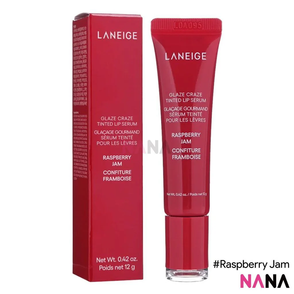LΛNEIGE Glaze Craze Tinted Lip Serum 12g [#Raspberry Jam, #Peach Glaze, #Maple Glaze] - Image 5