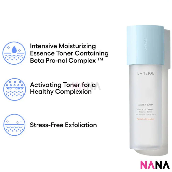 Laneige Water Bank Blue Hyaluronic Toner 160ml (for Normal to Dry Skin) - Image 5