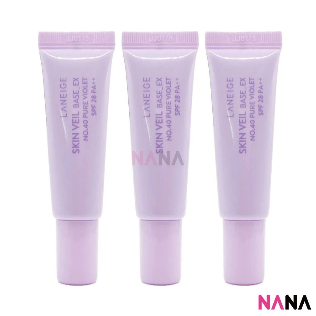 Laneige Skin Veil Base EX SPF28 PA++ #No. 40 Pure Violet Sample Pack (10ml x 6/3) - Image 6