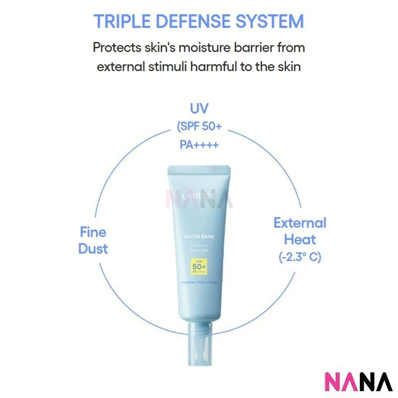 Laneige Water Bank UV Barrier Sunscreen SPF50+ PA++++ 50ml - Image 2