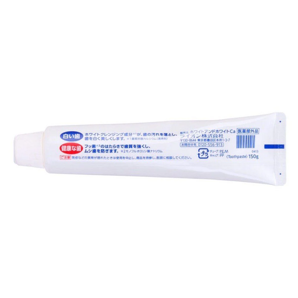 LION White & White Toothpaste (Clean Fresh Mint) 150g - Image 4