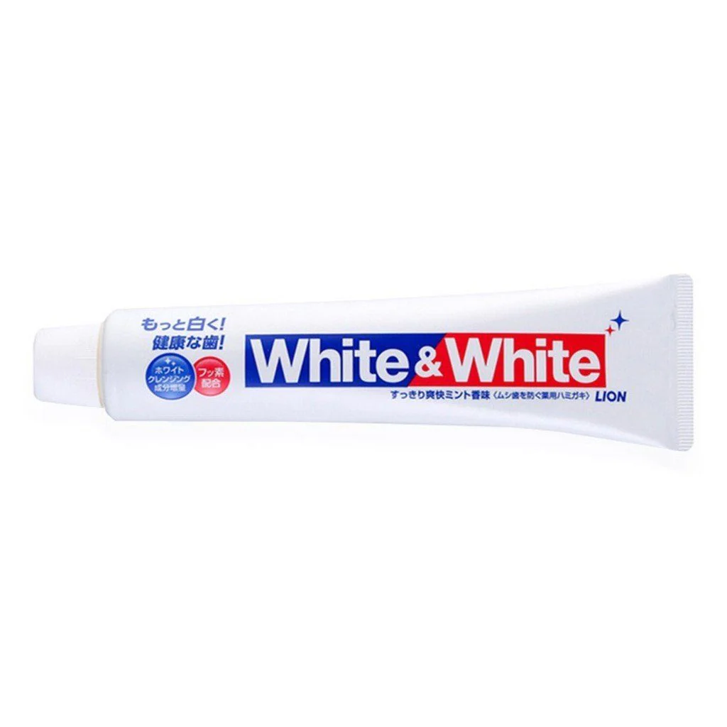 LION White & White Toothpaste (Clean Fresh Mint) 150g x 2pcs - Image 3