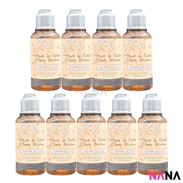 L'Occitane Cherry Blossom Bath & Shower Gel Sample Pack (35ml x 9/6/3) - Image 3