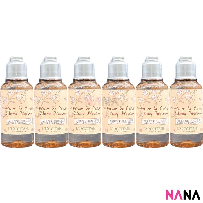 L'Occitane Cherry Blossom Bath & Shower Gel Sample Pack (35ml x 9/6/3) - Image 4