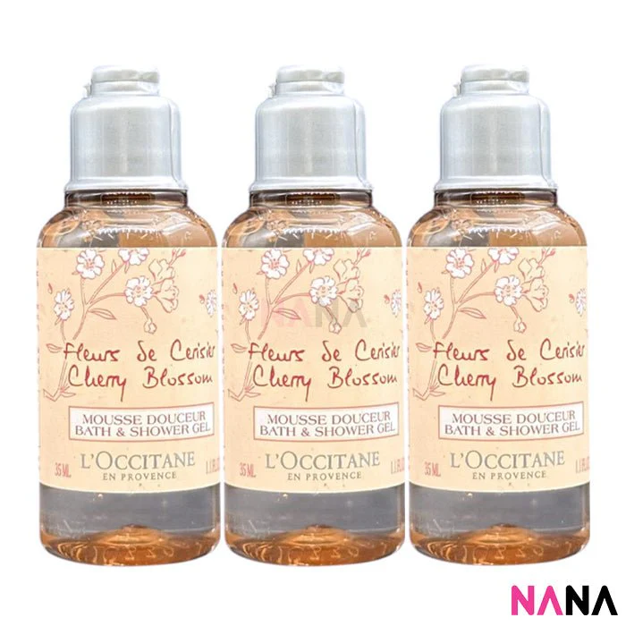 L'Occitane Cherry Blossom Bath & Shower Gel Sample Pack (35ml x 9/6/3) - Image 5