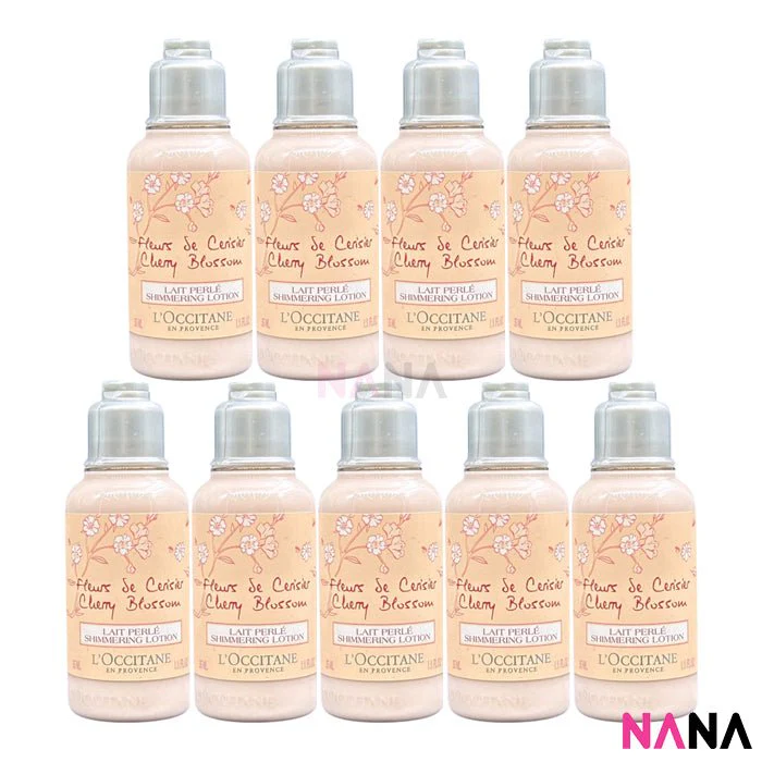 L'Occitane Cherry Blossom Shimmering Lotion Sample Pack (35ml x 9/6/3) - Image 3
