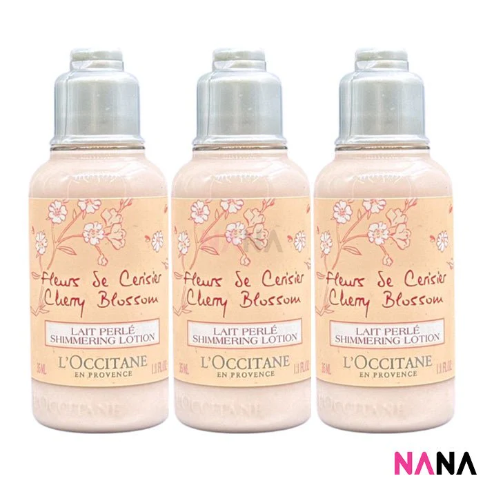 L'Occitane Cherry Blossom Shimmering Lotion Sample Pack (35ml x 9/6/3) - Image 5