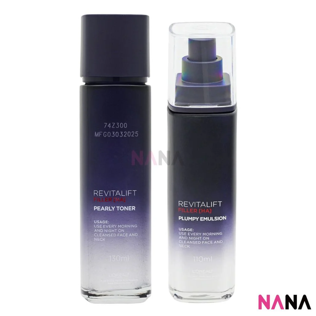 L'Oréal Paris REVITALIFT Filler Ha Pro-Xylane PRO pearly (Toner 130ml + Emulsion 110ml) - Image 2