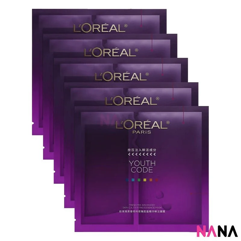 L'OREAL YOUTH CODE Fresh Mix Ferment Pre-Essence Mask 5 sheets/box - Image 4