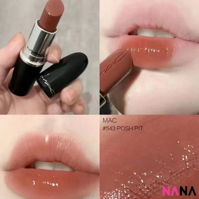 MAC Lustreglass Lipstick - 543 POSH PIT 3g - Image 3