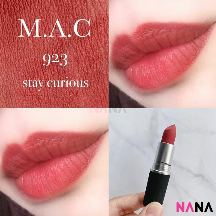 MAC Powder Kiss Lipstick 3g [#314 MULL IT OVER, #316 DEVOTED TO CHILI, #922 WERK,WERK,WERK, #923 STAY CURIOUS, #926 DUBONNET BUZZ, #930 BRICKTHROUGH] - Image 2