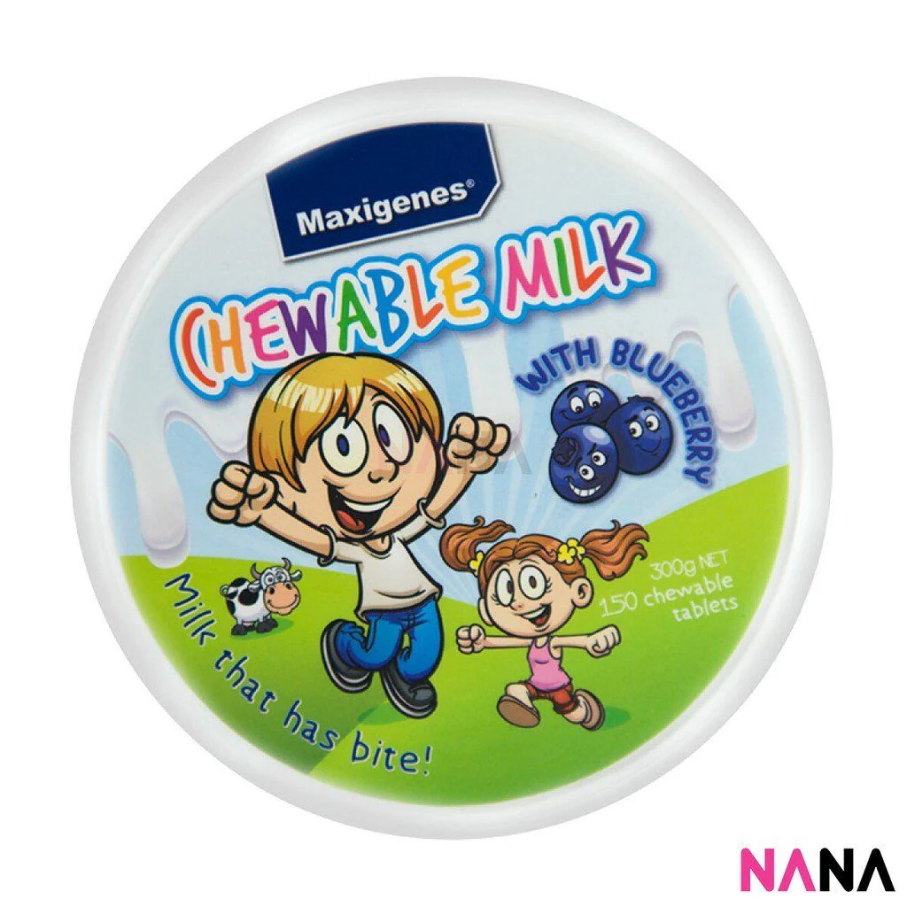 MaxiGenes Chewable Milk With Blueberry 150 Tablets - Image 2