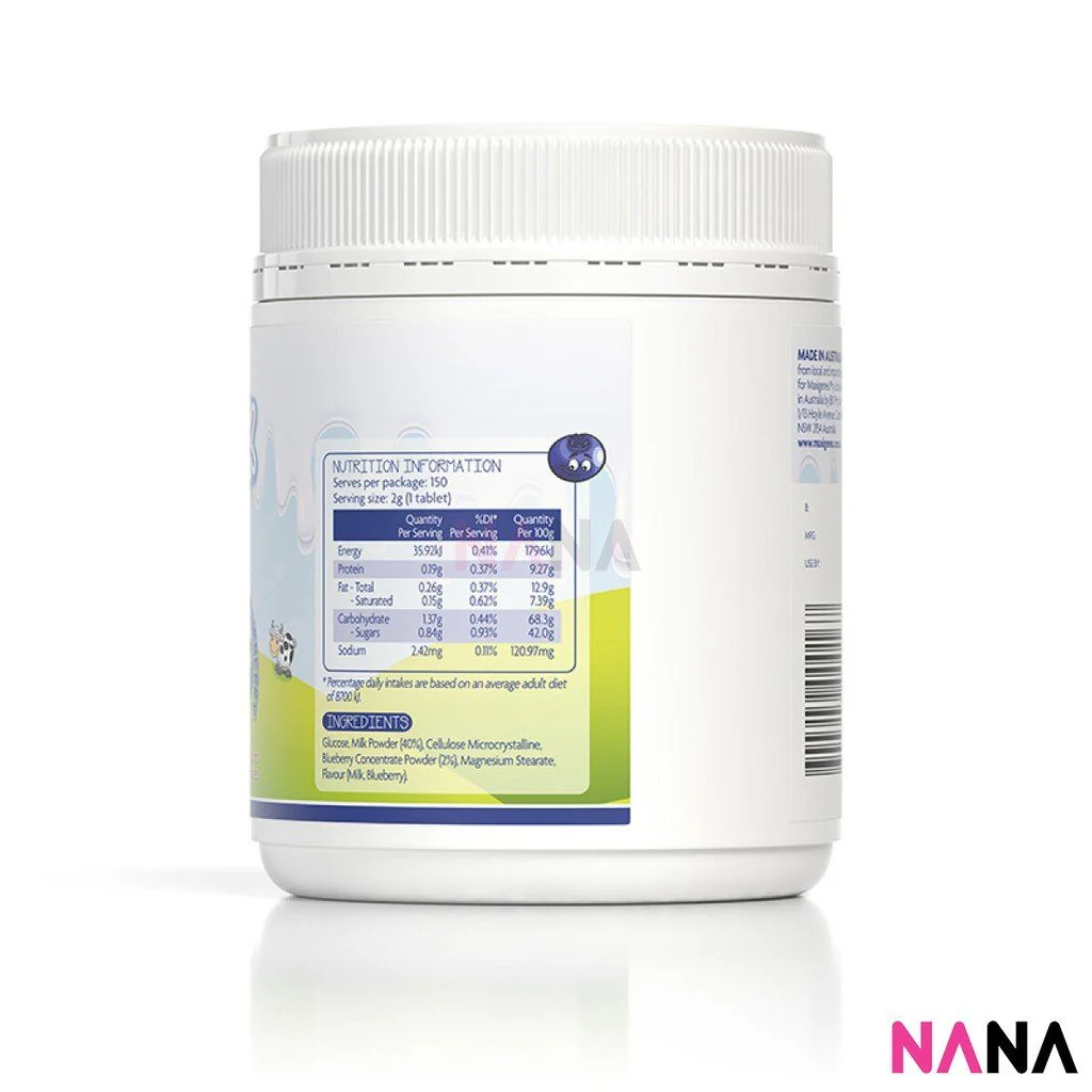 MaxiGenes Chewable Milk With Blueberry 150 Tablets - Image 3