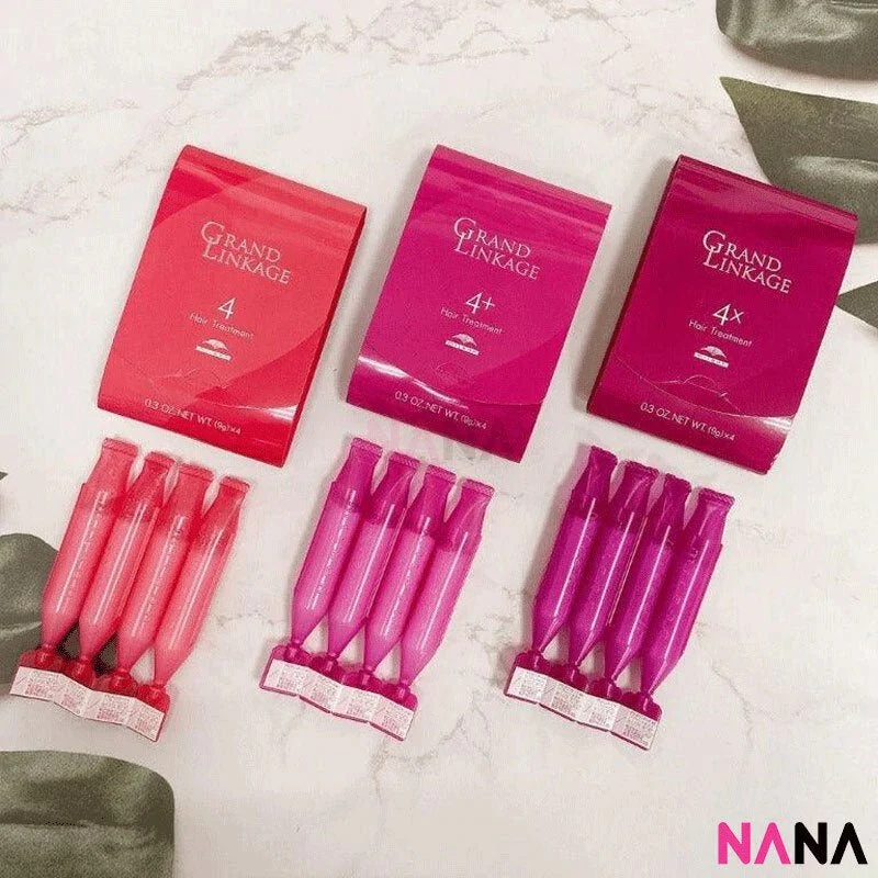 Milbon Grand Linkao Hair Treatment - 4 (9g x 4pcs) [For Fine Hair] x 2 - Image 5