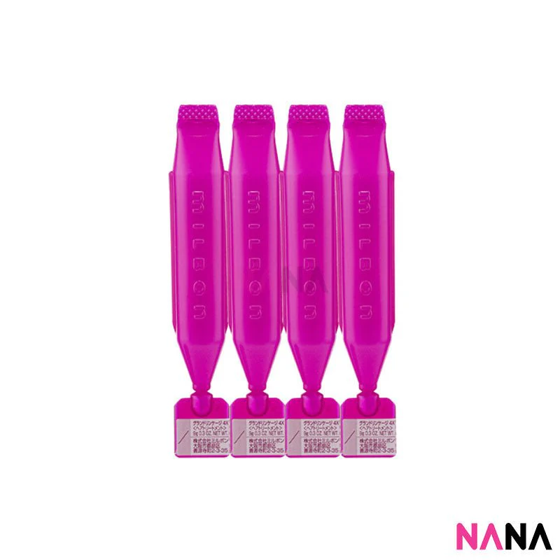 Milbon Grand Linkao Hair Treatment - 4x (9g x 4pcs) [For Coarse Hair] - Image 4