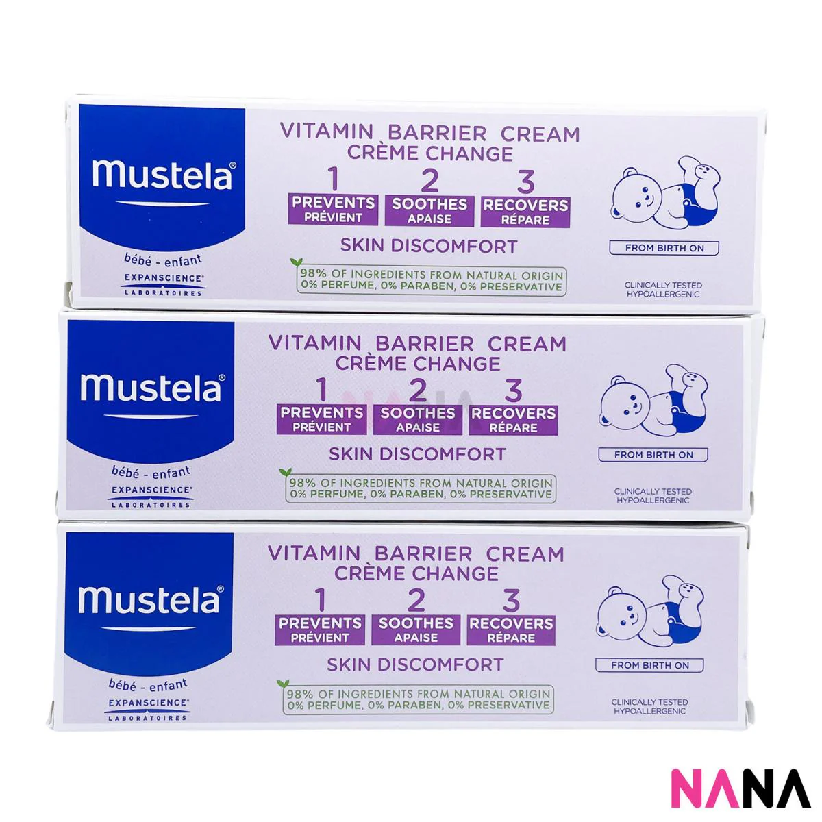 Mustela 1-2-3 Vitamin Barrier Cream 100ml x 3 - Image 5