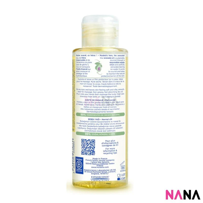 Mustela Baby Massage Oil (100ml) - Image 3