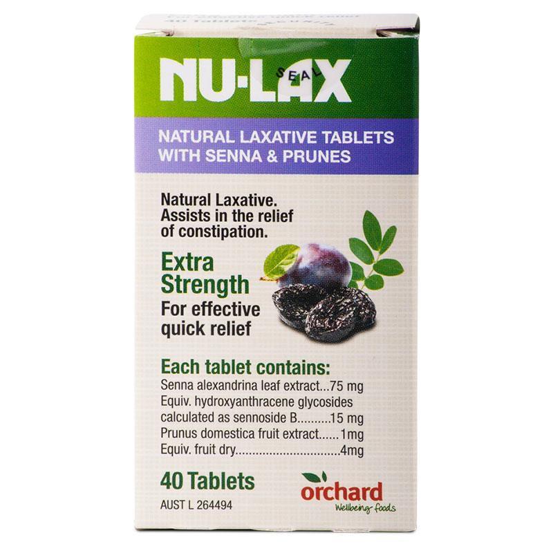 Nulax Natural Laxative Tablets with Senna and Prunes 40 Tablets - Image 2