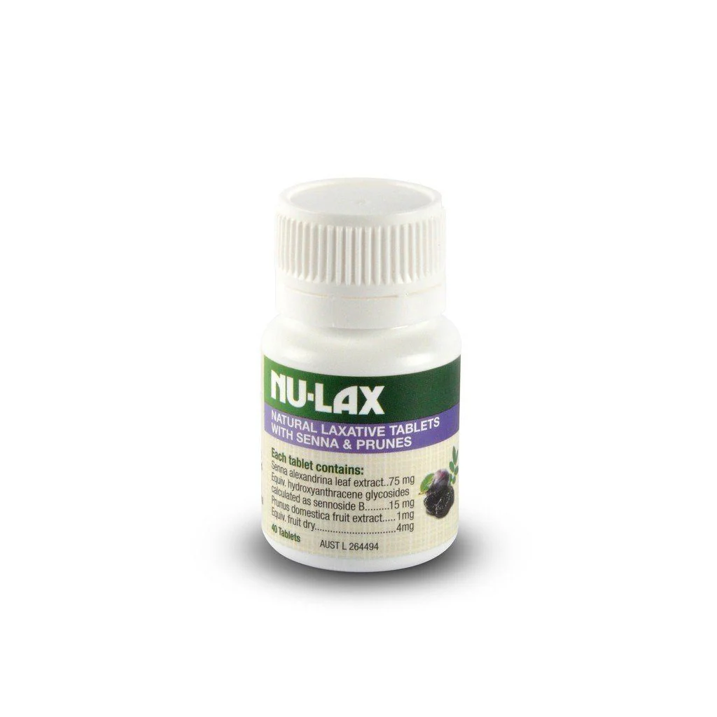 Nulax Natural Laxative Tablets with Senna and Prunes 40 Tablets - Image 3
