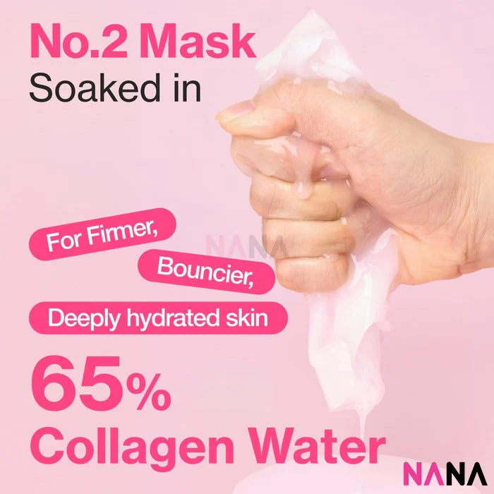 NUMBUZIN No.2 Water Collagen 65% Voluming Mask 5Sheets/box - Image 4