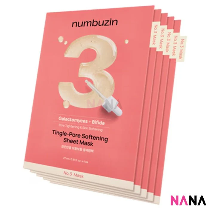 NUMBUZIN No.3 Tingle Pore Softening Mask 5Sheets/box - Image 2