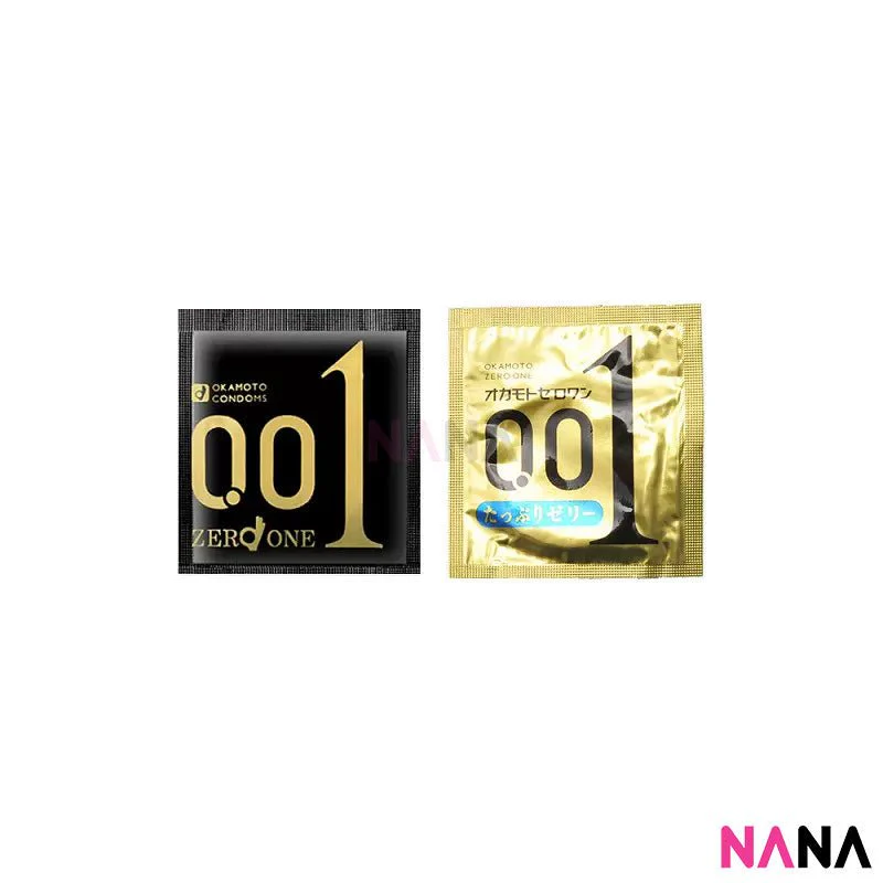 Okamoto 0.01 Zero One Condom 3pcs - Extra Moist (Plenty of Jelly - Blue) - Image 3