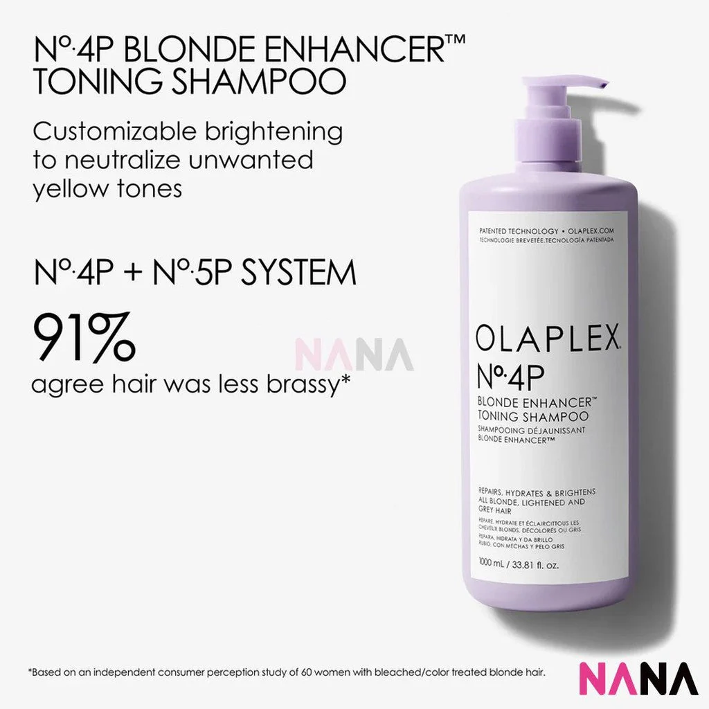 Olaplex No.4P Blonde Enhancer Toning Shampoo 1000ml - Image 4