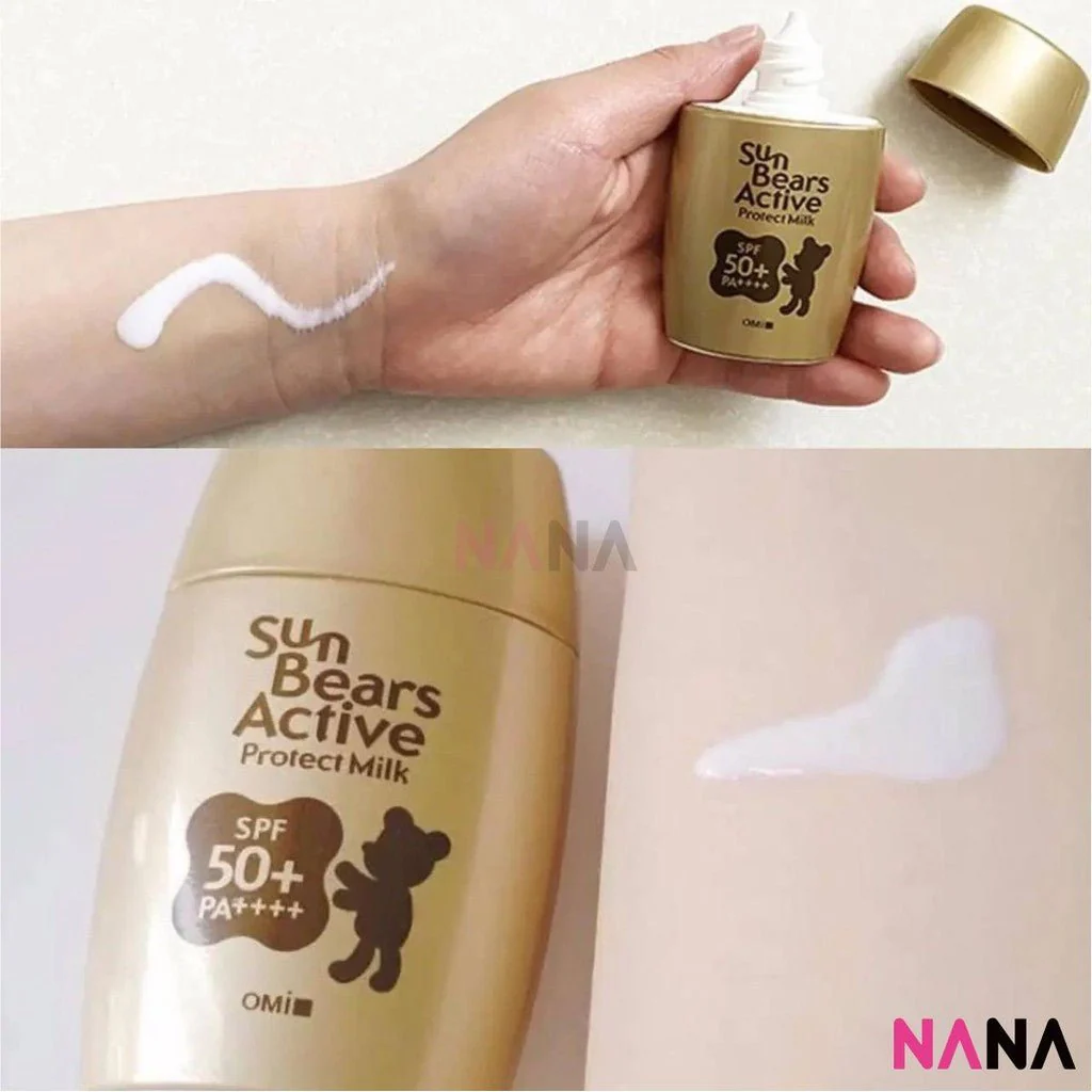OMI Sun Bears Active Protect Milk SPF50+ PA+++ - Gold (Strong Waterproof & Sweatproof) 30g - Image 3