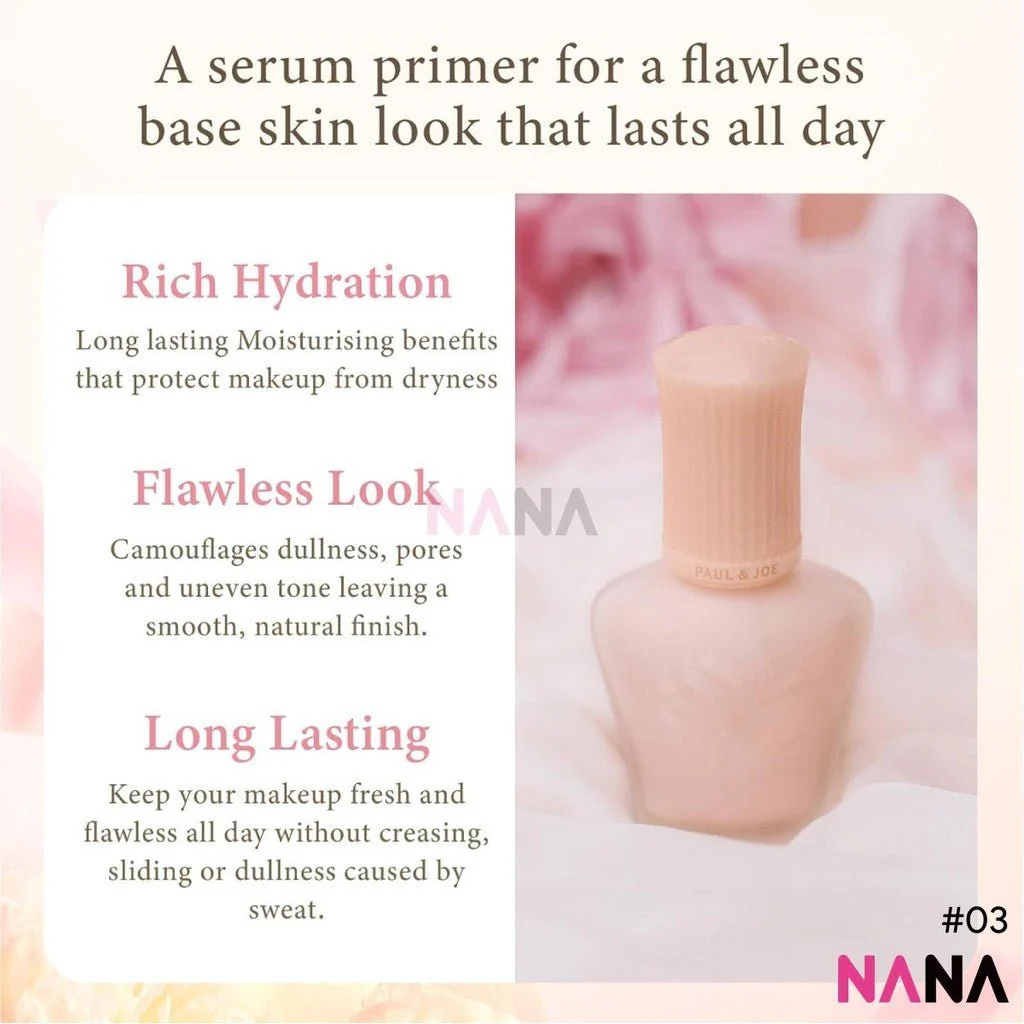 Paul&Joe Moisturizing Foundation Primer N 30ml [#00, #01, #02, #03] - Image 3