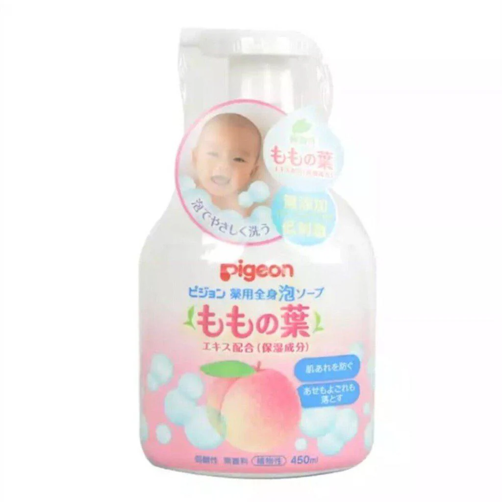 Pigeon Medicated Bubble Soap (Leaves of Peach) 450ml - Image 3