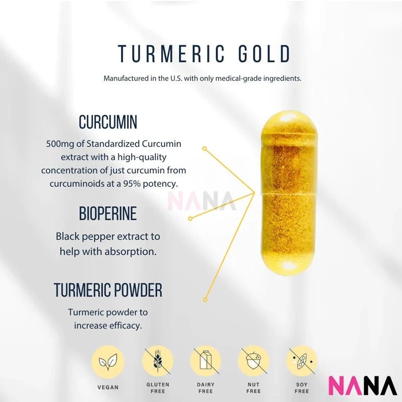 PILLBOX Pillbox Turmeric Gold Capsules 5 Capsules - Image 3