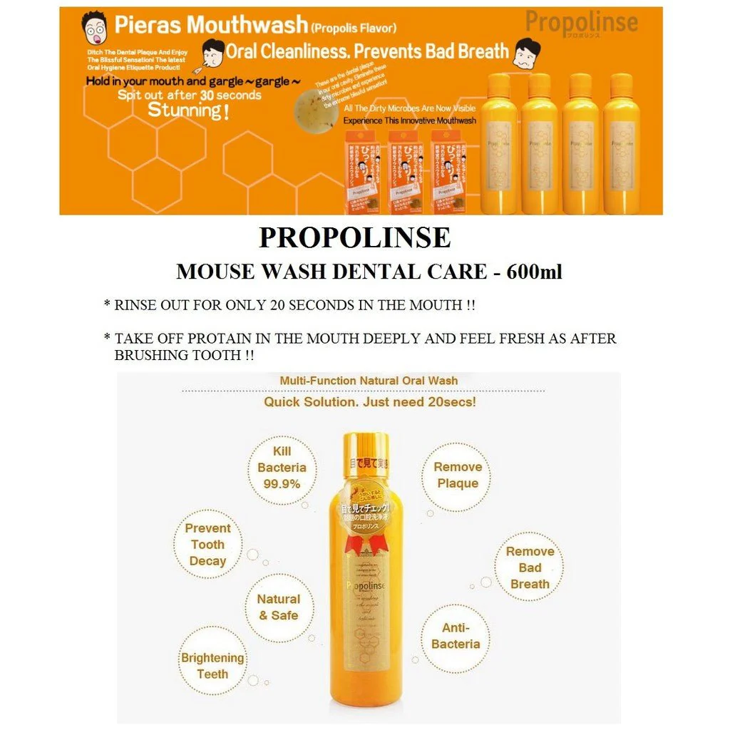Propolinse Natural Oral Mouth Wash from Japan - Original 600ml - Image 6