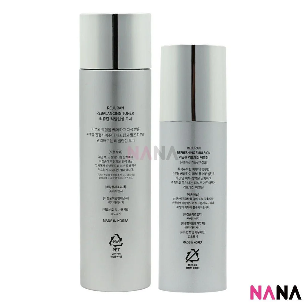 Rejuran Rebalancing Toner 120ml + Refreshing Emulsion 45ml - Image 2