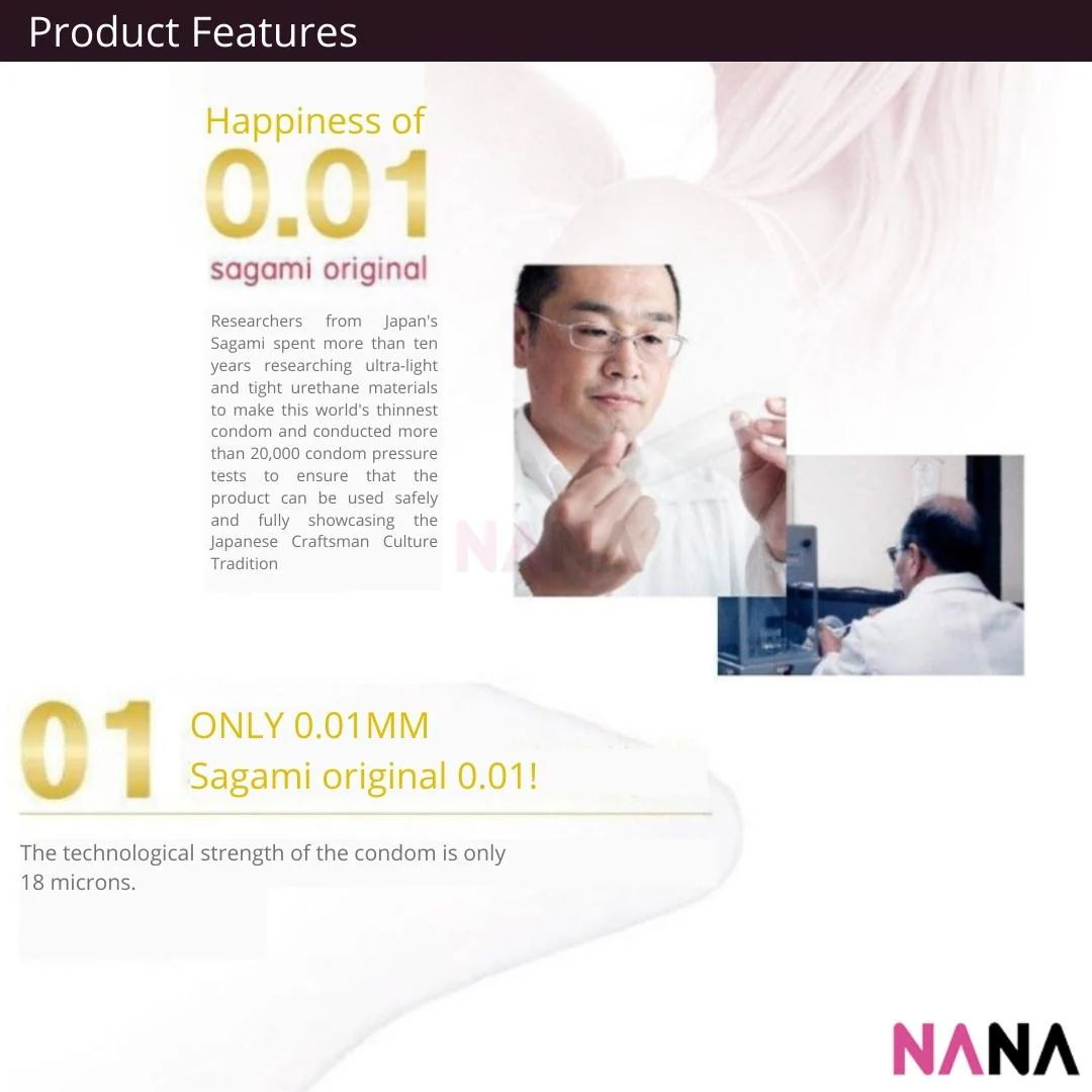 Sagami Original 0.01 Ultra Thin Condom 5pcs - Image 4