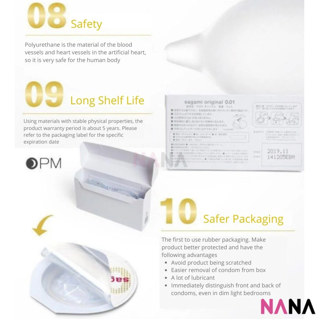 Sagami Original 0.01 Ultra Thin Condom 5pcs - Image 9