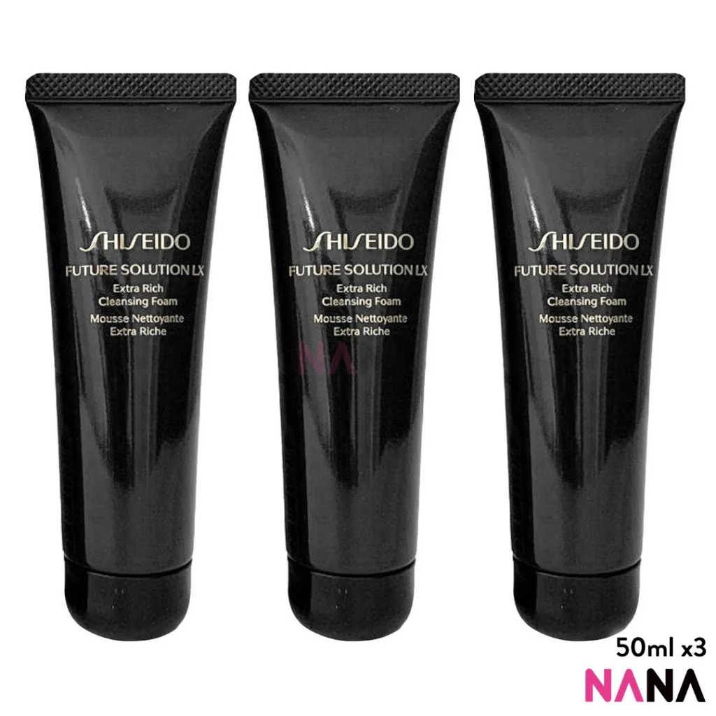 SHISEIDO FUTURE SOLUTION LX Extra Rich Cleansing Foam Sample Pack (50ml x 3/2/1) - Image 4
