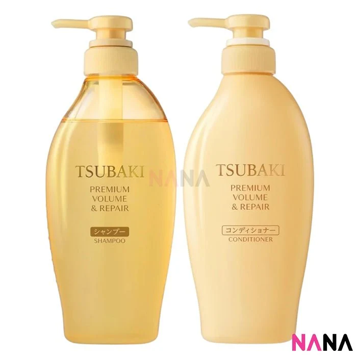 SHISEIDO Tsubaki Premium Volume & Repair Set (Shampoo 450ml + Conditioner 450ml) - Image 4
