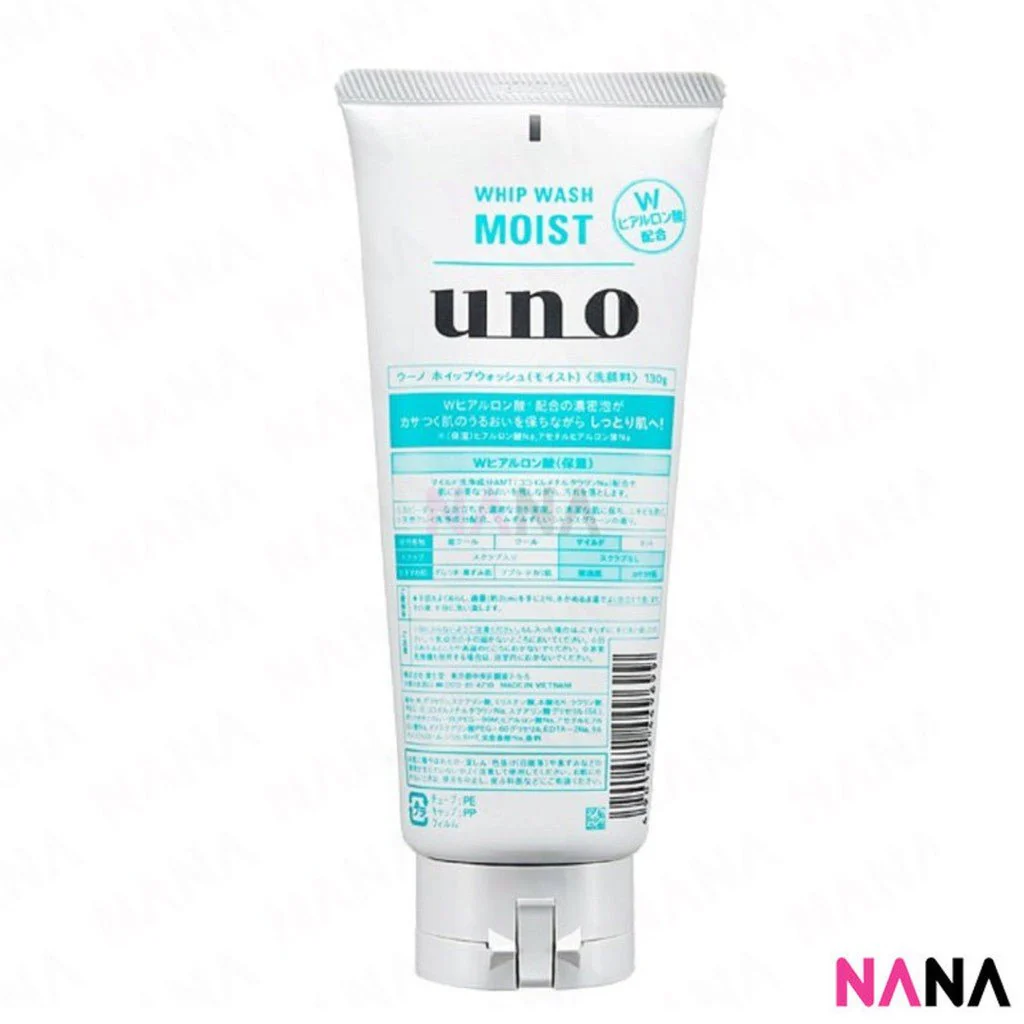 Shiseido Uno Men's Face Wash Whip Moist - Green 130g x2 - Image 5