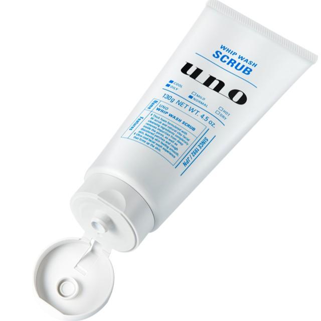 Shiseido Uno Men's Face Wash Whip Wash Scrub 130g - Image 3
