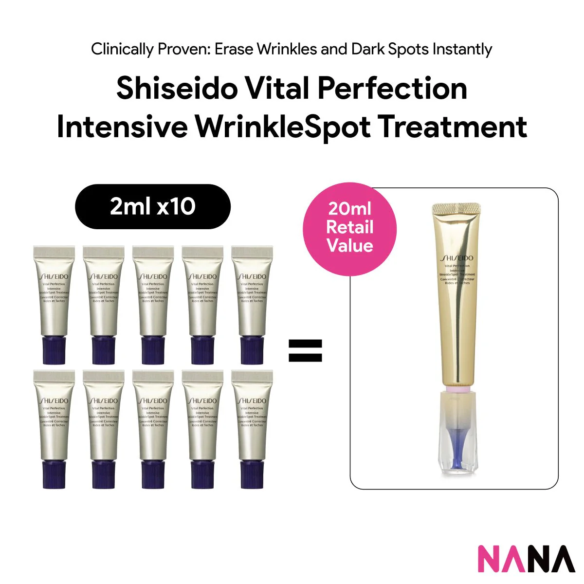 SHISEIDO VITAL PERFECTION Intensive WrinkleSpot Treatment Sample Pack (2ml x 10/5)