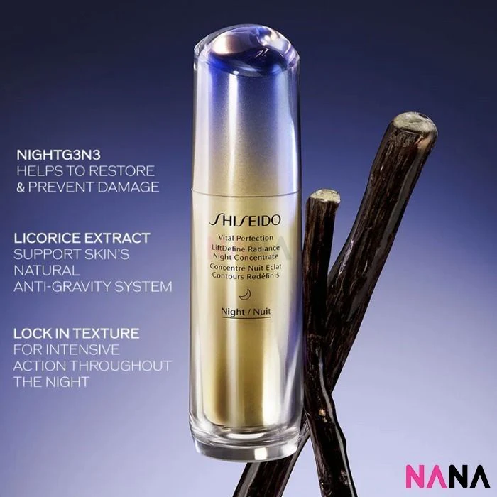 SHISEIDO VITAL PERFECTION LiftDefine Radiance Night Concentrate 80ml - Image 3