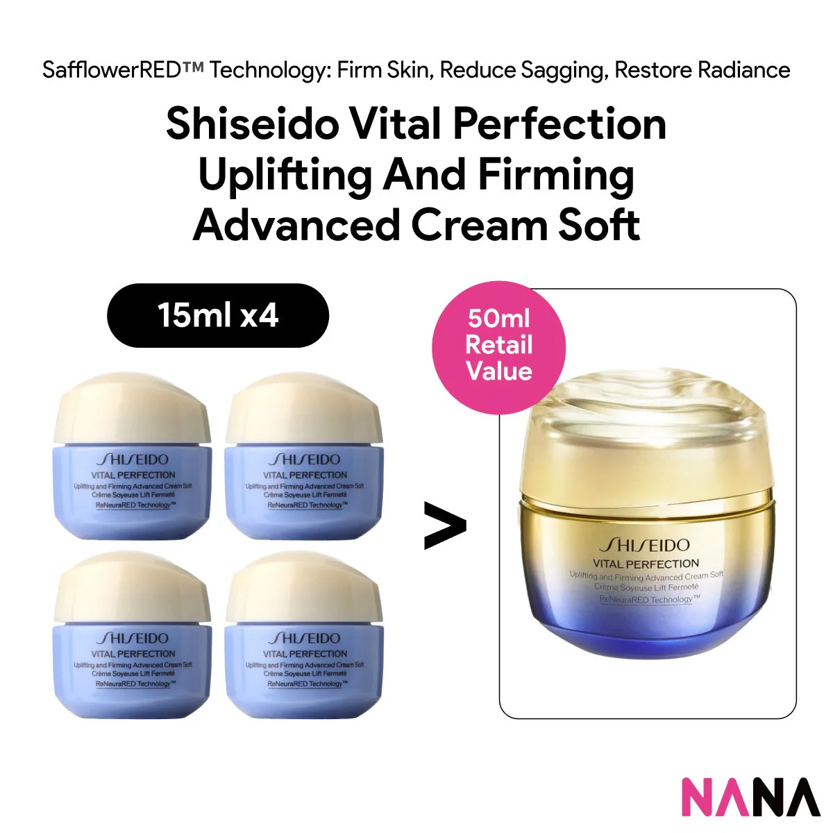 SHISEIDO VITAL PERFECTION Uplifting and Firming Advanced Cream Soft Sample Pack (15ml x 4/2)