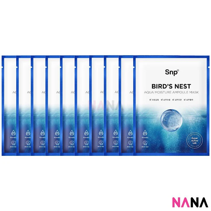SNP Bird's Nest Aqua Ampoule Mask (10 Sheets) - Image 4
