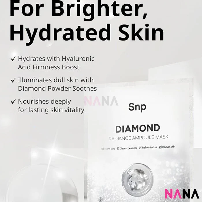 SNP Diamond Brightening Ampoule Mask (10 Pcs) - Image 4