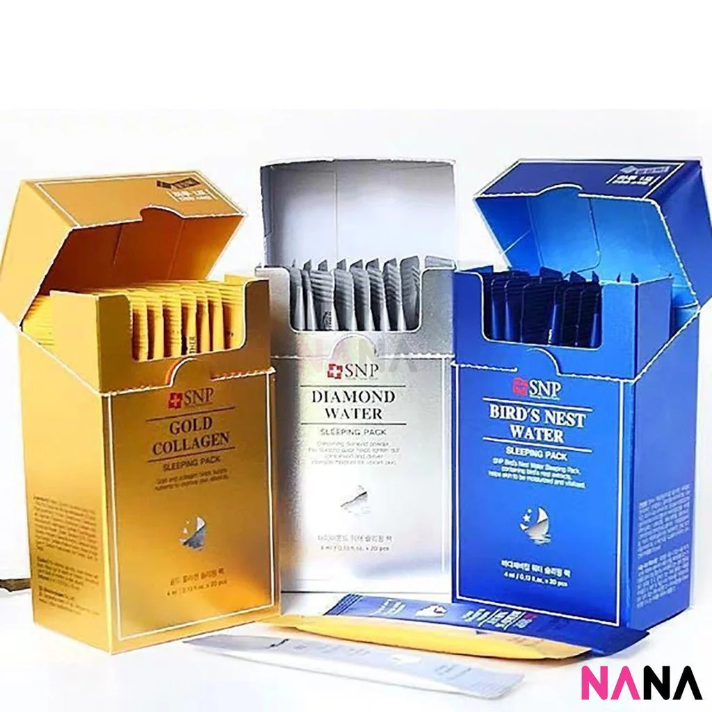 SNP Gold Collagen Sleeping Pack 4ml x 20pcs - Image 6