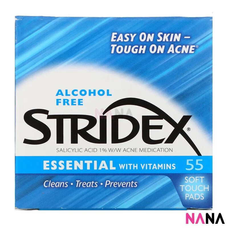 Stridex Single-Step Acne Control Essential With Vitamins 55 Soft Touch Pads - Blue - Image 2
