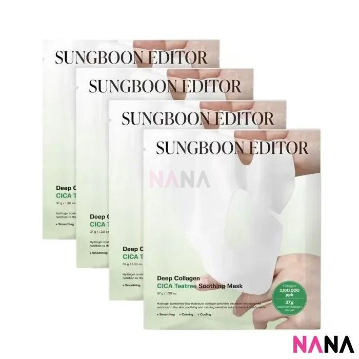 SUNGBOON EDITOR Deep Collagen CICA Teatree Soothing Mask 4Sheets/box - Image 2